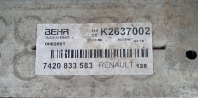 Интеркулер Renault 